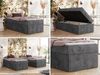 Boxspringbett 90x200 Polsterbett ZERO 90 Einzelbett ohne Kopfteil, inkl. Stauraum & Multipocket-Matratze, Hotelbett - Grau Cordstoff - H3 - Topper T25 Bild 2