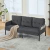 3-Sitzer Sofa B 171 x T 72 x H 80 cm aus Cord in Grau Bild 1