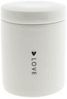 Bastion Collections - Vorratsdose Dose 110ml Keramik Weiß Love LI/JARS XS 002 BC Bild 1