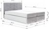 Boxspringbett Schlafzimmerbett Bett BARTOLO DELUX Stoff Cappuccino 180x200 cm Bild 2