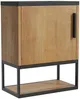 Vente-unique - LOPENA Toilet unit Holz, Platte SchwarzBeige - B 22 cm x H 52 cm x L 40 cm Bild 3