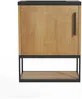 Vente-unique - LOPENA Toilet unit Holz, Platte SchwarzBeige - B 22 cm x H 52 cm x L 40 cm Bild 2