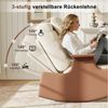 SEEZSSA Ohrensessel Schaukelstuhl Relaxsessel (Set, 1-St, 3-stufia verstellbare Rückenlehne), Wohnzimmersessel mit Armlehnen und Hocker Teddystoff,Beige Bild 3