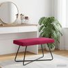 vidaXL Bank Uni Weinrot 80 x 40 x 45 cm Samt 42038334 Bild 4