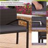 COSTWAY Gartenbank, Rattan 2-Sitzer, Rattanbank mit Kissen & Lehne, 360kg Bild 4