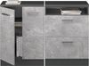 Küchenschrank für Dachschrägen R-Line Beton 120 cm 2er Set Schrankkorpuss 60 cm Tiefe Vicco Bild 5