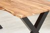 Esstisch Akazie naturfarben 240 x 100 cm X-Gestell schwarz YVONNE 76522888 Bild 5