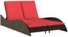 vidaXL Sonnenliege mit Kissen Braun 114x205x73 cm Poly Rattan 368294 Bild 2