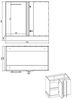 Eckverbindungsschrank BONN 90x82 cm matt Farbe: dust grey matt / weiß BO-D13U/90 Bild 3