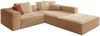 KAWOLA Sofa CARMO Ecksofa Stoff creme mit Hocker Recamiere rechts 68 x 191 x 306 cm Bild 3