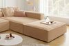 KAWOLA Sofa CARMO Ecksofa Stoff creme mit Hocker Recamiere rechts 68 x 191 x 306 cm Bild 2