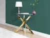 Vente-unique - COSIMA Konsole Glas TransparentGold - B 44,5 cm x H 75 cm x L 120 cm Bild 5
