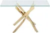 Vente-unique - COSIMA Konsole Glas TransparentGold - B 44,5 cm x H 75 cm x L 120 cm Bild 2