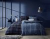 Fleuresse Lech Edelflanell Bettwäsche 200x200 Karo indigo blau rost 604310-02 Bild 4