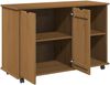 vidaXL Rollschrank Honigbraun 100 x 39 x 65,5 cm Massivholz Kiefer 42028384 Bild 4