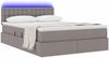 vidaXL LED-Speicherbett mit Matratze Taupe 140 x 200 cm Stoff 3371277 Bild 3