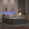 vidaXL LED-Speicherbett mit Matratze Taupe 140 x 200 cm Stoff 3371277 Bild 5