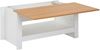 Couchtisch Weiß Eiche 85x47x45cm mit Stauraum Ablagefach Modern Eckig Bild 2
