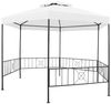 vidaXL Gartenpavillon, Stahl schwarz / Polyester weiß, 275 x 323 x 265 Bild 2
