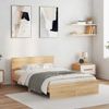 vidaXL Bettgestell mit Kopfteil LED-Beleuchtung Sonoma-Eiche 140x200cm 3207611 Bild 4