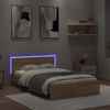 vidaXL Bettgestell mit Kopfteil LED-Beleuchtung Sonoma-Eiche 140x200cm 3207611 Bild 3