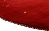 carpetfine 'Gabbeh Uni' Wollteppich, reine Wolle, Rot, Ø 200 cm Bild 4
