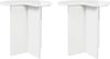 vidaXL Beistelltisch 2 pcs Hochglanz Weiß Ø 39 x 38 cm Holzwerkstoff 8001088 Bild 2