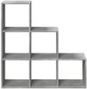 Raumteiler, Bücherregal 3 Etagen Betongrau 99x29x99 cm Bild 5