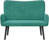 vidaXL 2-Sitzer Sofa Türkis 115 x 61 x 87 cm Samt (V) 42028959 Bild 4