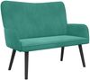 vidaXL 2-Sitzer Sofa Türkis 115 x 61 x 87 cm Samt (V) 42028959 Bild 2