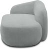 DOMO. collection Recamiere 700013, Liege mit Zierkissen, oval, Füße mit Filzgleitern, Chaiselongue, Sofa, Polstergarnitur, 183 x 105 x 75 (BxTxH), grau Bild 4