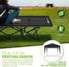 tillvex® Campingbett Schwarz 190 x 68 x 40 cm klappbar mit Tragetasche bis 200 kg | Campingliege extra breit | Feldbett Karpfenliege für Outdoor & Indoor | Klappbett Gästebett faltbar Garten Camping Angeln Festival Reise Bild 5