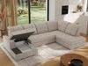 Ecksofa, Wohnzimmer U Couch, Polstersofa mit Bettkasten - MADRITO U - Beige Stoff - Rechts Bild 4
