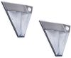2er Set Dreieckige LED Solar Außenleuchte, Bewegungsmelder, Edelstahl, Downlight Bild 2