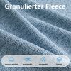 Modulares Ecksofa U-Form 79cm×366cm×165cm mit 2 Ottomans – 4-Sitzer Wohnlandschaft aus granuliertem Fleece in Blau Bild 5
