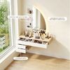 HOMALL Schminktisch Hängender Schminktisch mit drei einstellbaren Farbtemperaturen (LED-Silikon-Lichtleiste in drei Farben, Maße: 106 × 40 × 143 cm, mit 3 offenen Ablagefächern und 2 Schubladen, für vielfältige Einsatzmöglichkeiten geeignet) Bild 4