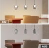 ZMH Pendelleuchte Schlafzimmer Hängelampe Schwarz - 1 Flammig Hängeleuchte Glas Esstischlampe Hängend G9 Nachtisch Pendellampe Höhenverstellbar für Wohnzimmer Esstisch Flur (ohne Leuchtmittel) Bild 5