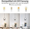 ZMH Pendelleuchte Schlafzimmer Hängelampe Schwarz - 1 Flammig Hängeleuchte Glas Esstischlampe Hängend G9 Nachtisch Pendellampe Höhenverstellbar für Wohnzimmer Esstisch Flur (ohne Leuchtmittel) Bild 2