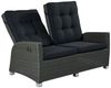 Relaxsofa Kansas 2er Sofa Garten Couch Zweisitzer Grau-Mix Bild 2
