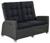 Relaxsofa Kansas 2er Sofa Garten Couch Zweisitzer Grau-Mix Bild 4