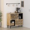 vidaXL Beistellschrank 80x33x75 cm Massivholz Mango 358239 Bild 3