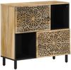 vidaXL Beistellschrank 80x33x75 cm Massivholz Mango 358239 Bild 2