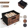 Sekey Aufbewahrungsbox Aufbewahrungsbox mit Deckel aus Vliesstoff Faltbare Stoffboxen, Faltbox Organizer für Kleidung Aufbewahrungsboxen für Schrank Regal Bild 3