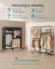 SONGMICS Stoffschrank mit Kleiderstange, Kleiderschrank mit Seitentaschen, Schrank für Schlafzimmer, 3 Hängefächer, schwarz Bild 4