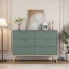 UEV Sideboard mit 6 Schubladen, Highboard Mehrzweckschrank mit Kisppschutz (für Wohnzimmer Schlafzimmer Büro Flur, 100 x 34 x 73,5 cm), Küchenschrank Buffet TV Board Schrank mit Füße Aufbewahrungsschrank Bild 2