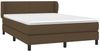 Boxspringbett mit Matratze Stoff Dunkelbraun 140x200 cm Bild 3