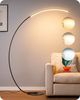 EDISHINE LED Stehlampe Wohnzimmer dimmbar, Bogenlampe, LED fest integriert, Warmweiß, Kaltweiß, moderne Bogenlampe mit Fernbedienung & Fußschalter, Schwarz, 167 cm Bild 2