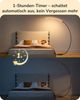 EDISHINE LED Stehlampe Wohnzimmer dimmbar, Bogenlampe, LED fest integriert, Warmweiß, Kaltweiß, moderne Bogenlampe mit Fernbedienung & Fußschalter, Schwarz, 167 cm Bild 4