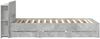 vidaXL Bettgestell mit Stauraum Betongrau 75 x 190 cm Holzwerkstoff 3433907 Bild 5