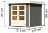 Karibu Holz Gartenhaus "Askola 2", terragrau, 2,1x2,2 m (B x T),ohne Anbaudach Bild 2